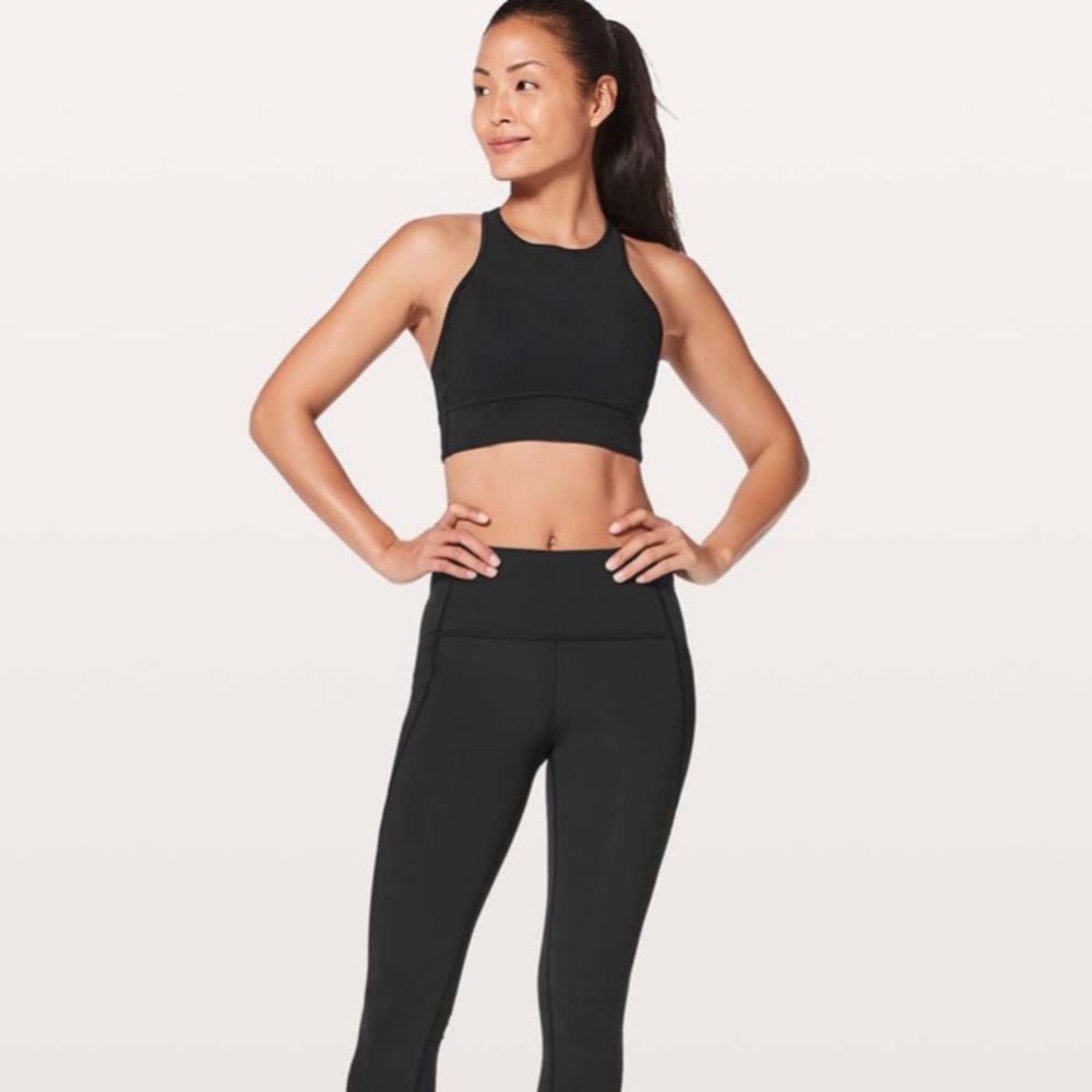 Lululemon Get Your Peek On Bra Black Sz 4